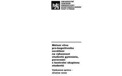 Vyhodnocení vlivu prokognitivního LED osvětlení Spectrasol na studenty a pedagogy pražských gymnázií